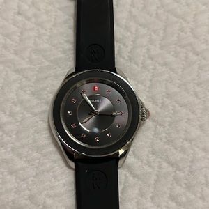 Michele Cape Black Silicone Watch. Small